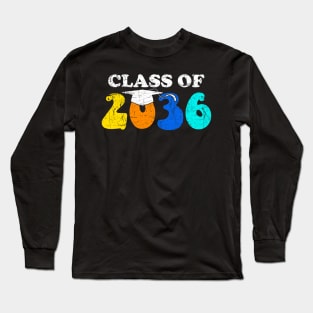 Class of 2036 Grow With Me First Day of School Graduation Long Sleeve T-Shirt